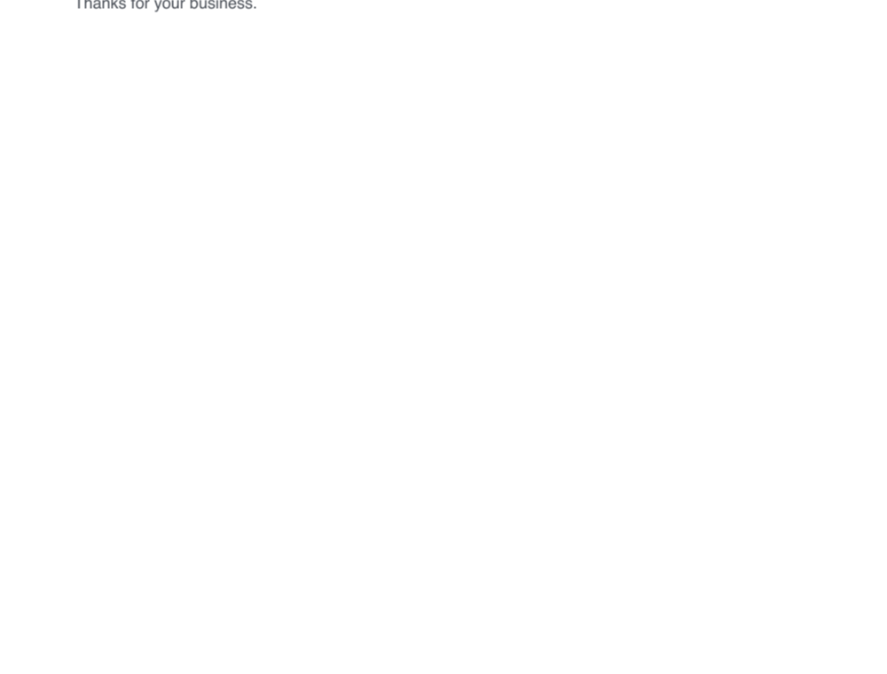 Invoice PDF generated by a reportlab script: hardcoded table widths and a faked note